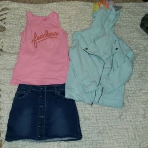 Cat and Jack outfit size 10/12 set